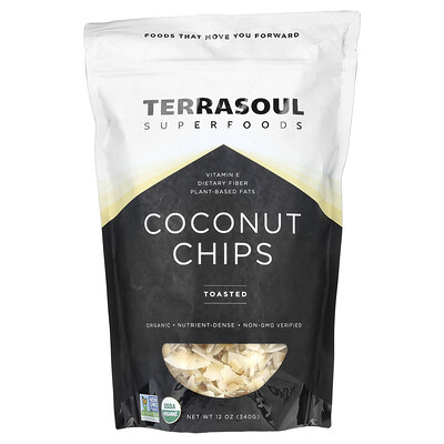 Terrasoul Superfoods Coconut Chips Toasted 12 oz (340 g)