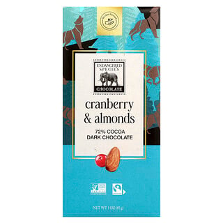 Endangered Species Chocolate, Karpalo-manteli-tummasuklaa, 72 % kaakaopitoisuus, 85 g