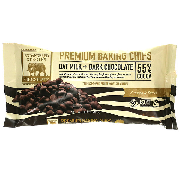 Premium Baking Chips, Oat Milk + Dark Chocolate, 55% Cocoa, 10 oz (285 g)