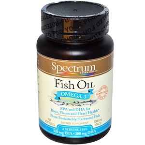 Отзывы о Спектрум Эссеншэлс, Fish Oil, Omega-3, 1000 mg, 100 Softgels