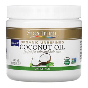 Отзывы о Спектрум Эссеншэлс, Organic Unrefined Coconut Oil, 15 fl oz (443 ml)