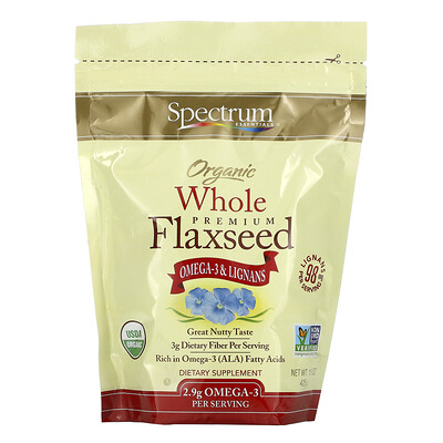 

Spectrum Essentials Organic Whole Premium Flaxseed 15 oz (425 g)