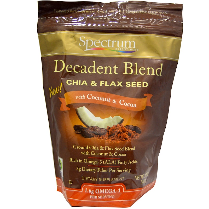 Spectrum Essentials, Decadent Blend Chia & Flax Seed, With Coconut