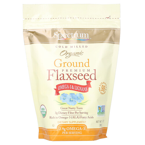 스펙트럼 에센셜 Spectrum Essentials, 유기농 분쇄 프리미엄 아마씨, 396g(14oz)