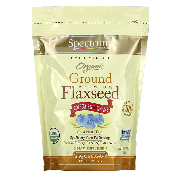 Spectrum Essentials‏, Organic Ground Premium Flaxseed, 14 oz (396 ج)