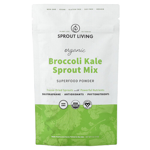 Sprout Living, Organic Broccoli Kale Sprout Mix , 4 oz (113 g)