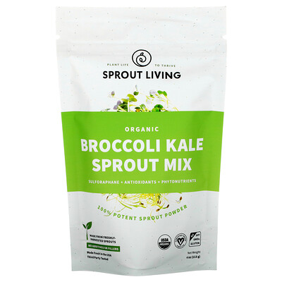 Купить Sprout Living Смесь ростков FD, брокколи и капуста, 4 унции (113 г)