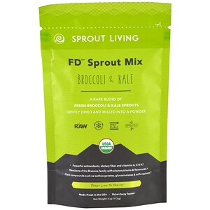 Спроут Ливинг, FD Sprout Mix, Broccoli & Kale, 4 oz (113 g) отзывы