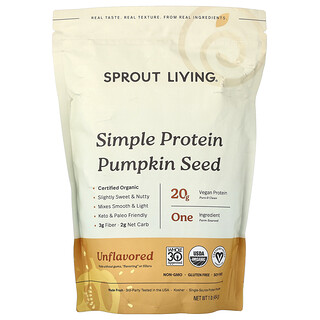 Sprout Living, Simpele proteïne pompoenpitten, naturel, 454 g