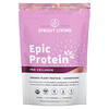 Sprout Living‏, بروتين Epic Protein، بروتين نباتي عضوي + أطعمة فائقة القيمة الغذائية، برو كولاجين، 0.8 رطل (364 جم)