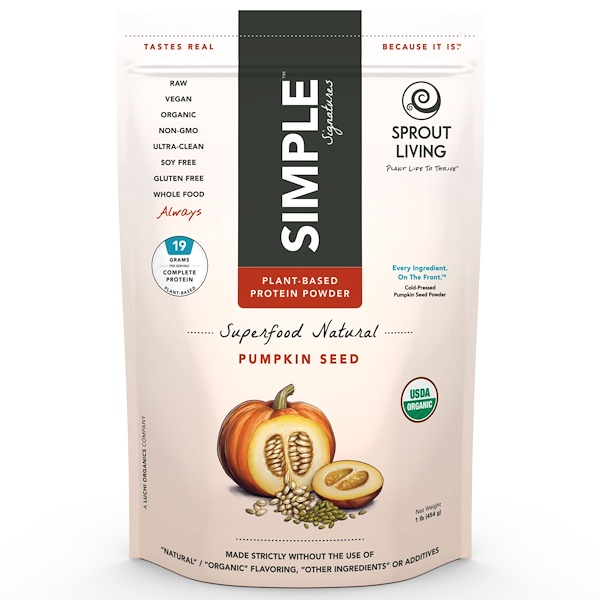 Sprout Living, Simple Protein, Organic Plant Based Protein Powder