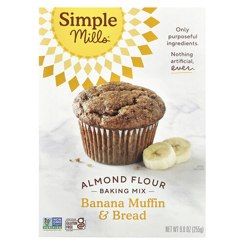Simple Mills Almond Flour Baking Mix, Banana Muffin & Bread, 9 oz (255 g)