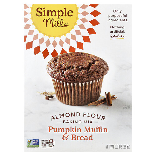 Simple Mills, Almond Flour Baking Mix, Pumpkin Muffin & Bread, 9 oz (255 g)