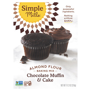 Simple Mills, Preparato da forno con farina di mandorle, muffin al cioccolato e torta, 318 g