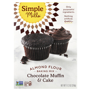Simple Mills, Mélange à pâtisserie à la farine d'amande, Muffin et gâteau au chocolat, 318 g