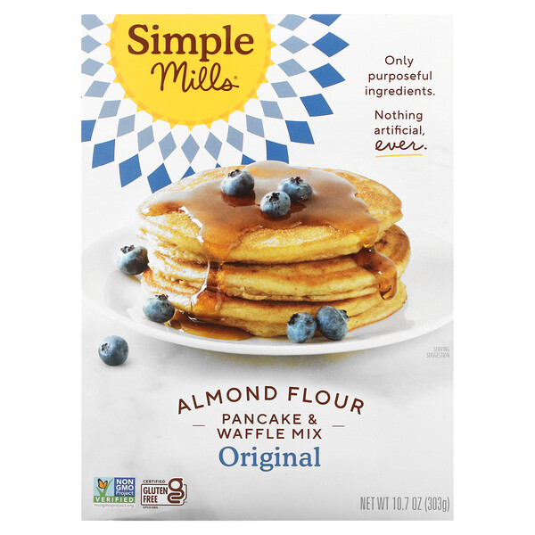 Simple Mills, Almond Flour Pancake & Waffle Mix, Original, 10.7 oz (303 g)