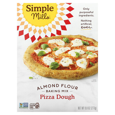 Simple Mills смесь для выпечки теста для пиццы из миндальной муки, 277 г (9,8 унции)