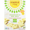 Simple Mills, 天然グルテンフリー、アーモンド粉末クラッカー、ローズマリー&シーソルト、4.25オンス (120 g)