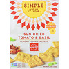 Simple Mills, 天然グルテンフリー、アーモンド粉末クラッカー、干しトマト&バジル、4.25オンス (120 g)