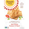 Simple Mills, 天然グルテンフリー、アーモンド粉末クラッカー、干しトマト&バジル、4.25オンス (120 g)