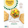 Simple Mills, Sprouted Seed Crackers, Jalapeno, 4.25 oz (120 g)