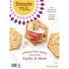 Simple Mills, Sprouted Seed Crackers, Garlic & Herb, 4.25 oz (120 g)