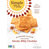 Simple Mills, Naturally Gluten-Free, Almond Flour Crackers, Smoky BBQ Cheddar , 4.25 oz (120 g)