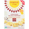 Simple Mills, 天然グルテンフリー、アーモンドフラワークラッカー、粗挽きブラックペッパー、4.25 oz (120 g)