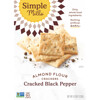 Simple Mills, 天然グルテンフリー、アーモンドフラワークラッカー、粗挽きブラックペッパー、4.25 oz (120 g)
