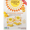 Simple Mills, 自然にグルテンフリー、アーモンドフレーバークラッカー、農家のチェダーチーズ、6パック、各0.8オンス (23 g)