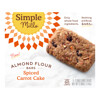 Simple Mills, Barras com Farinha de Amêndoas Levemente Assadas, Bolo de Cenoura Apimentado, 5 Barras, 34 g (1,19 oz) Cada