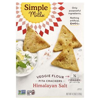 Simple Mills, 素食粉皮塔饼干，喜马拉雅盐，4.25 盎司（120 克）