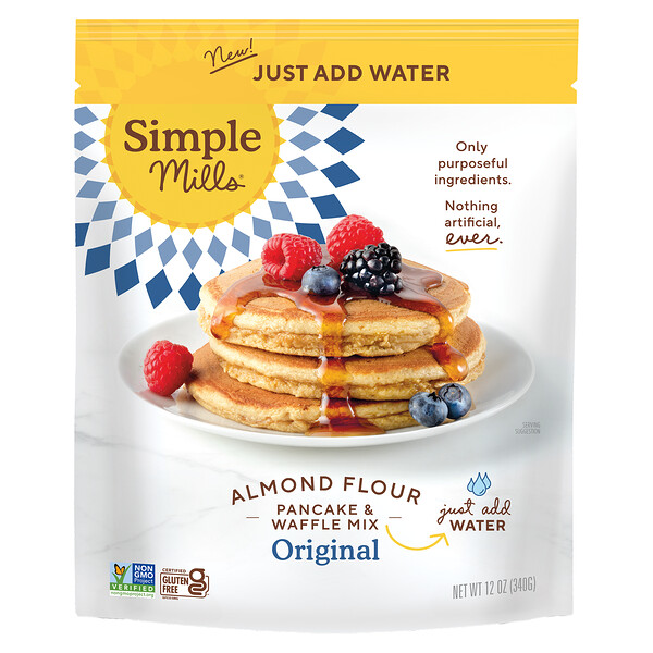Almond Flour Pancake & Waffle Mix, Original, 12 oz (340 g)