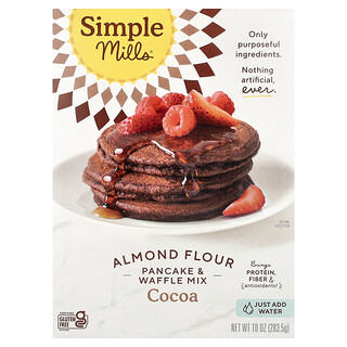 Simple Mills, Mélange à crêpes et gaufres à la farine d'amande, Cacao, 283,5 g