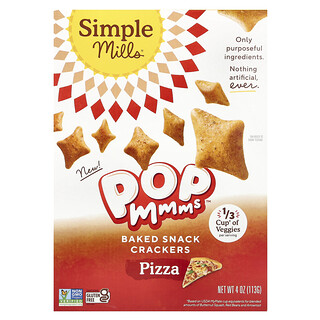 سيمبل ميلز‏, Pop Mmms ™ ، مقرمشات خفيفة مخبوزة ، بيتزا ، 4 أونصة (113 جم)