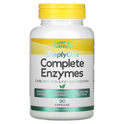 Super Nutrition Simply One, Complete Enzymes, 90 Capsules