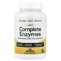California Gold Nutrition, SimplyOne®, Teljes értékű enzimek betain-hidrokloriddal, ökérepe kivonattal, teljes spektrumú enzimekkel és bromelainnel, 90 kapszula