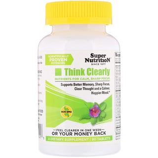 Super Nutrition, Think Clearly, 90 Tablets