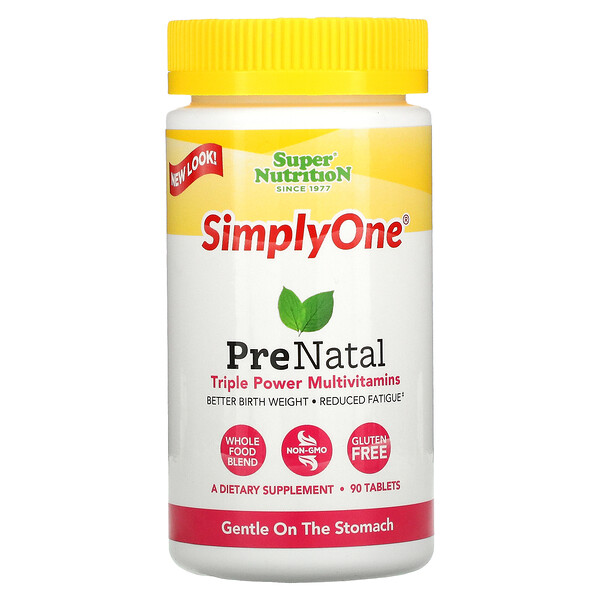 Super Nutrition‏, SimplyOne‏, מולטי-ויטמין בעוצמה משולשת טרום לידה, 90 טבליות