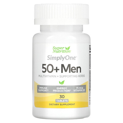 

Super Nutrition SimplyOne мультивитаминная добавка тройного действия для мужчин старше 50 лет 30 таблеток