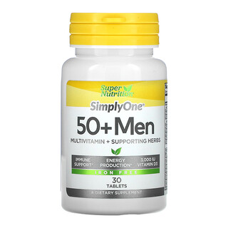 Super Nutrition, SimplyOne, Suplemento para hombres de 50 años en adelante, 30 comprimidos