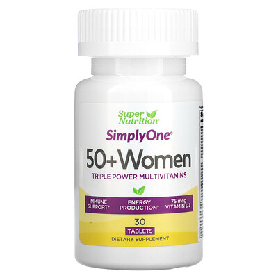 

Super Nutrition SimplyOne Women’s 50+ Triple Power Multivitamins 30 Tablets