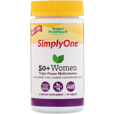 

Simply One, 50+ Women, Triple Power Multivitamins, 90 Tablets
