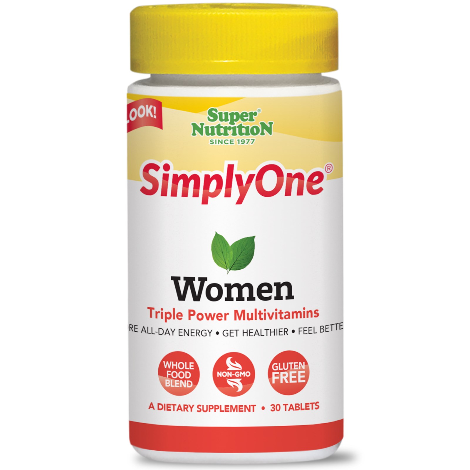 Super Nutrition, "SimplyOne", мультивитаминный комплекс тройной концентрации для женщин, 30 таблеток