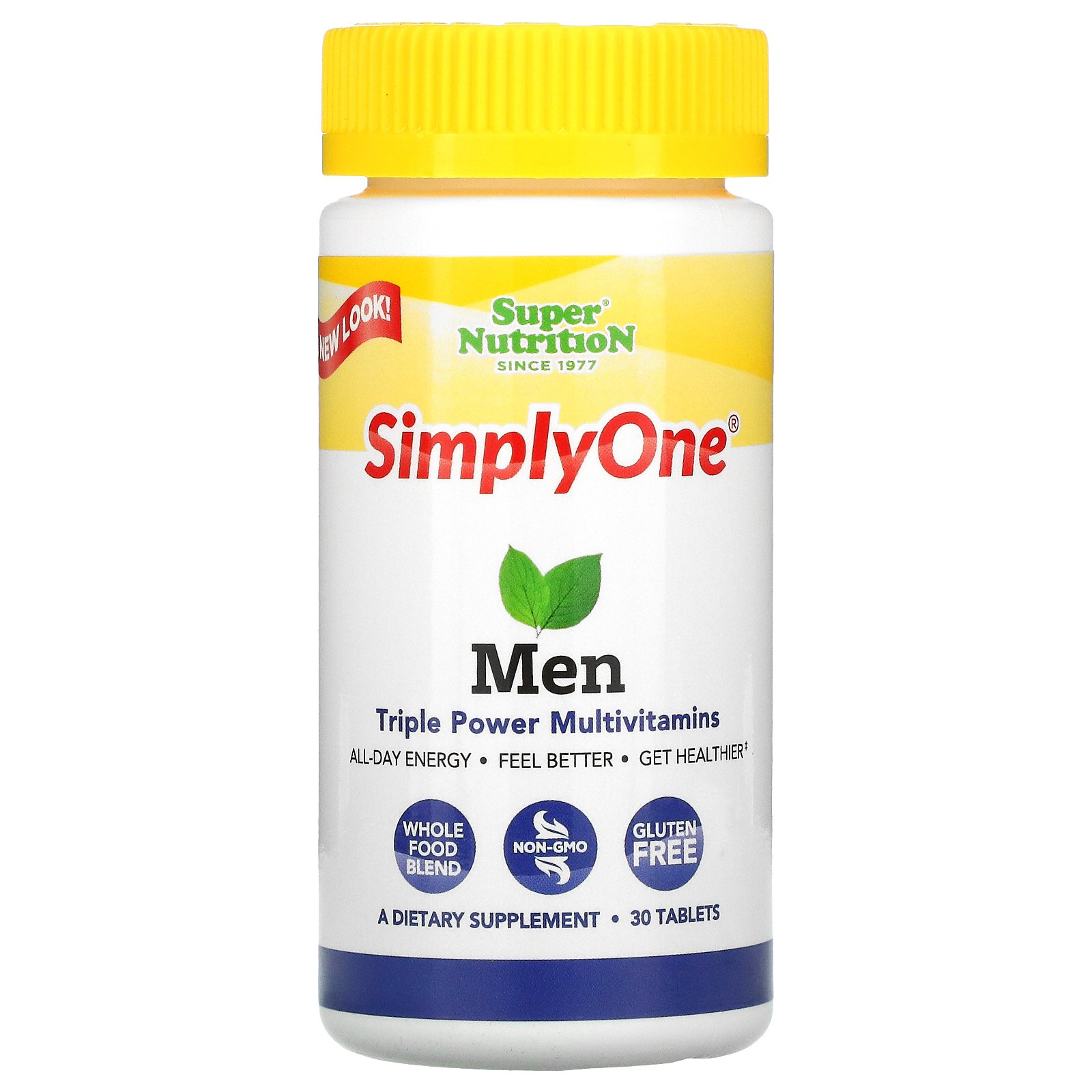 Super Nutrition, SimplyOne, Men, Triple Power Multivitamins, 30 Tablets ...