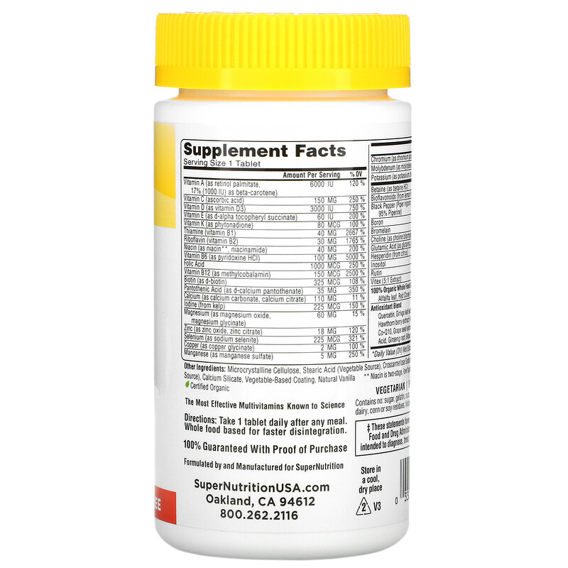 Super Nutrition, SimplyOne, Women, Triple Power Multivitamins, Iron