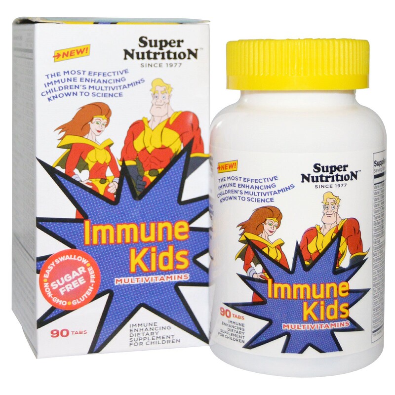 Super Nutrition, Immune Kids Multivitamins, 90 Tablets iHerb