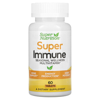 Super Nutrition, 슈퍼 이뮨, 계절 건강 강화 종합비타민, 60정