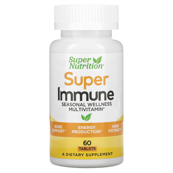 Super Immune, мультивитамины для сезонного оздоровления, 60 таблеток