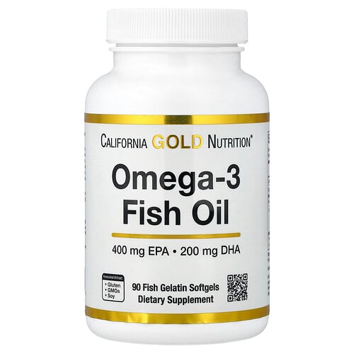 California Gold Nutrition オメガ3フィッシュオイル ビボメガ トリグリセリド 1,000mg フィッシュゼラチンソフトジェル90粒